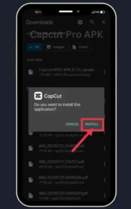 how to install capcut pro apk