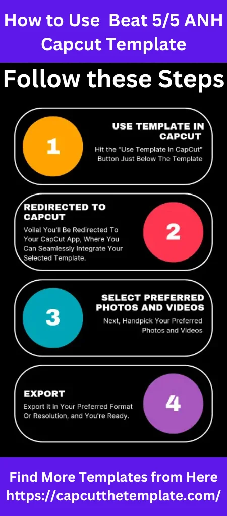 how to use beat 5/5 anh capcut template