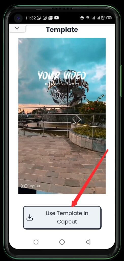 Click to use this template in CapCut instantly click use template in capcut