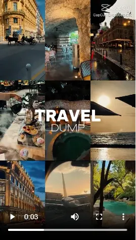 Capcut travel template